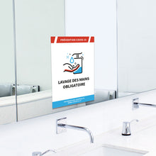 Charger l'image dans la galerie, Affichage COVID19 - Lavage des mains obligatoire - Adhésif/Panneau/Magnet
