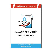 Charger l'image dans la galerie, Affichage COVID19 - Lavage des mains obligatoire - Adhésif/Panneau/Magnet