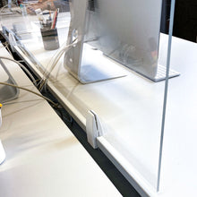 Charger l&#39;image dans la galerie, Séparation de Bureau Plexiglas - avec pinces - 1500 x 750 mm
